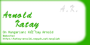 arnold katay business card